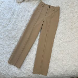 ZARA Tan Trouser Pant, Size XS, front button